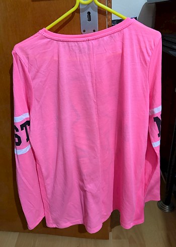 Pembe Uzun Kollu Kız Tişörtü - Görsel 4