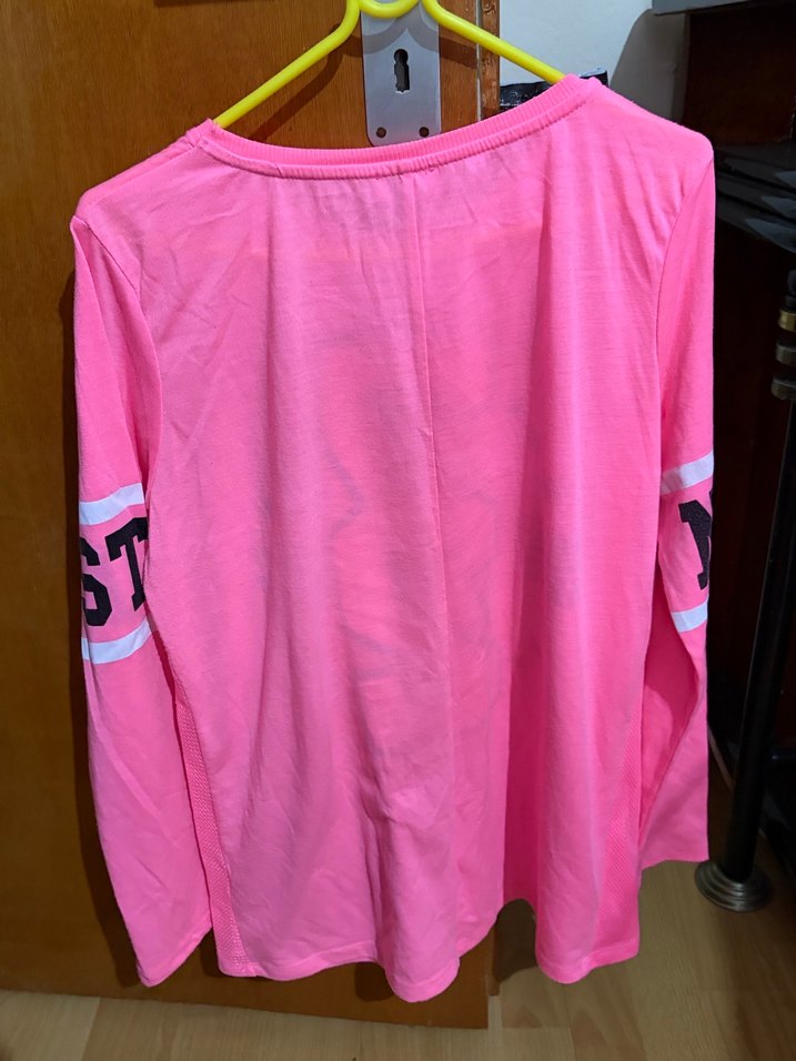 Pembe Uzun Kollu Kız Tişörtü - Görsel 4