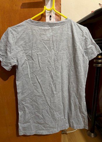 Tommy Gri Kadın Baskılı Tişört - Görsel 3