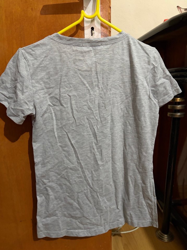 Tommy Gri Kadın Baskılı Tişört - Görsel 3