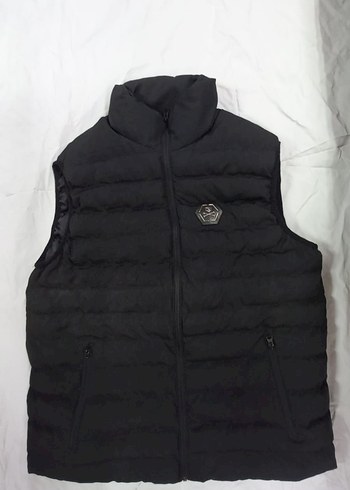 Siyah şişme Fermuarlı Erkek Yelek - Görsel 2