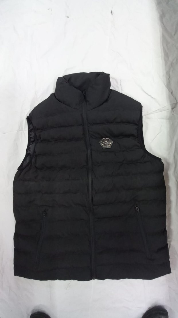 Siyah şişme Fermuarlı Erkek Yelek - Görsel 2