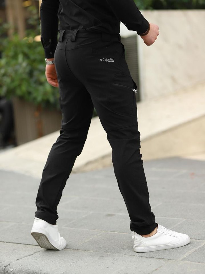 Siyah Kemerli Regular Fit Erkek Pantolon - Görsel 2