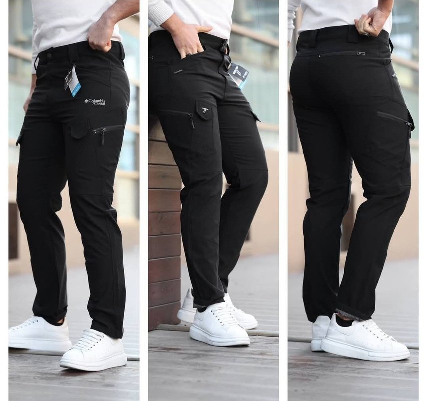 Siyah Kemerli Erkek Günlük Spor Pantolon - Görsel 3