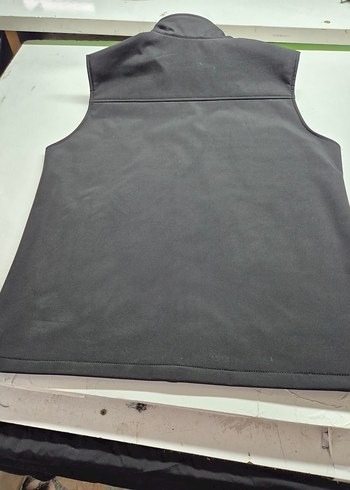 siyah  Fermuarlı Yüksek Yakalı Erkek  Yelek - Görsel 2