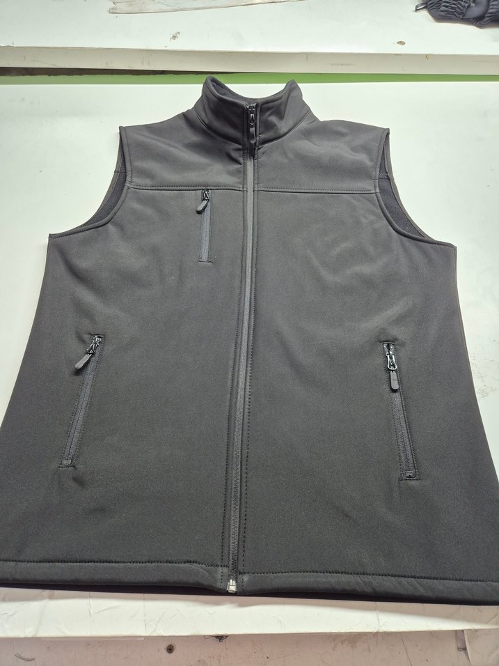 siyah  Fermuarlı Yüksek Yakalı Erkek  Yelek - Görsel 4