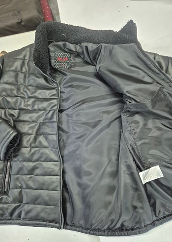 Siyah Deri Erkek Kısa Ceket - Görsel 2