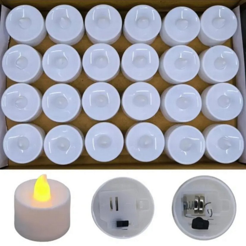 Sarı LED Mumlar Seti 24lü - Görsel 2