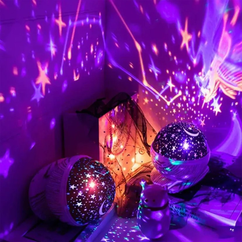 DÖNEN Yıldız Desenli Gece Projektörü - Görsel 3