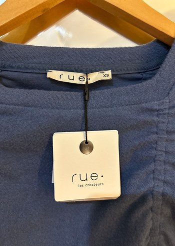 xs Beden mavi Renk Mavi Büzgülü Uzun Kollu Bluz