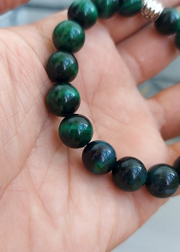  Beden 10MM YEŞİL KAPLANGÖZÜ BİLEKLİK 1.SINIF