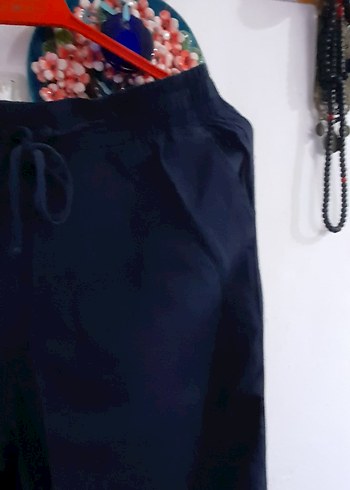 Zara Lacivert Midi Kadın Salaş Kumaş Pantolon