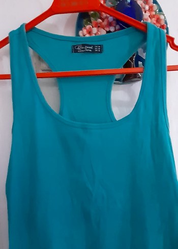Collezione Turkuaz Mini Kolsuz Gevşek Kesim Kadın Atlet