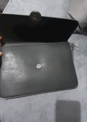 Siyah Deri Kadın El Çantası - Görsel 6