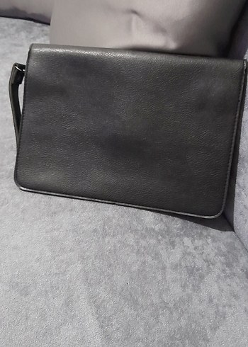 Siyah Deri Kadın El Çantası - Görsel 4