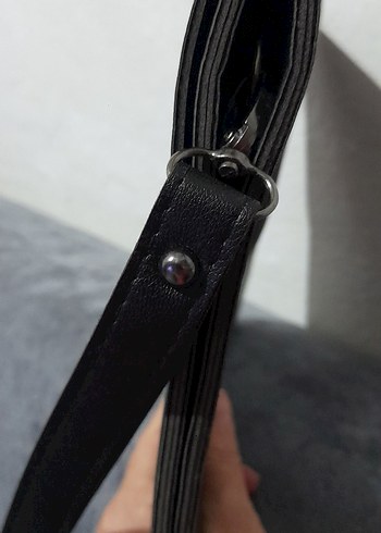 Siyah Deri Kadın El Çantası - Görsel 3