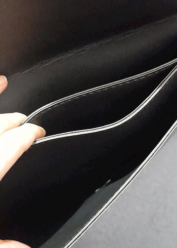 Siyah Deri Kadın El Çantası - Görsel 5