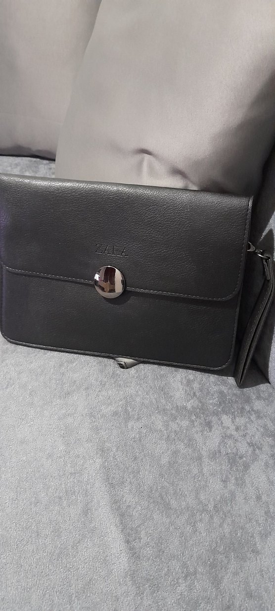 Siyah Deri Kadın El Çantası - Görsel 2