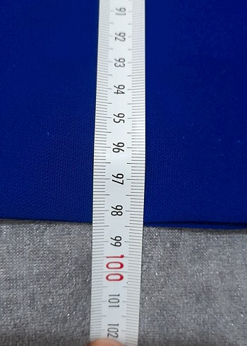 Uzun Kollu Mavi Kadın Abiye Elbise - Görsel 9