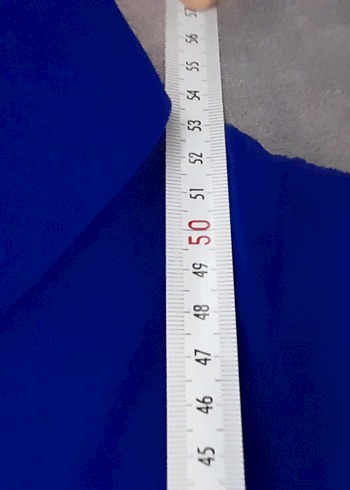 Uzun Kollu Mavi Kadın Abiye Elbise - Görsel 8