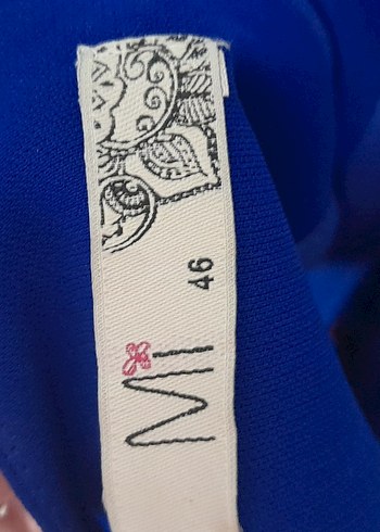 Uzun Kollu Mavi Kadın Abiye Elbise - Görsel 10