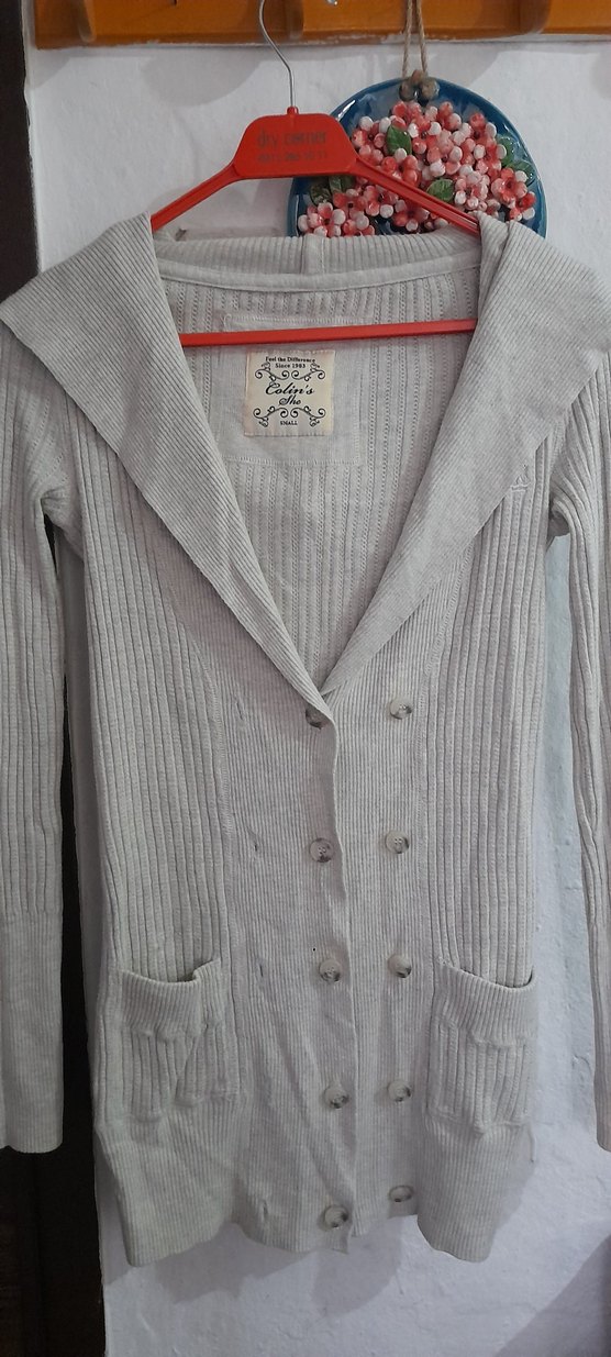 Düğmeli Midi Kadın Hırka - Görsel 3