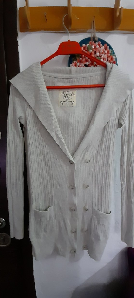 Düğmeli Midi Kadın Hırka - Görsel 2