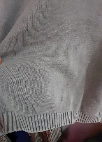 V Yaka Düğmeli Kadın Triko - Görsel 6