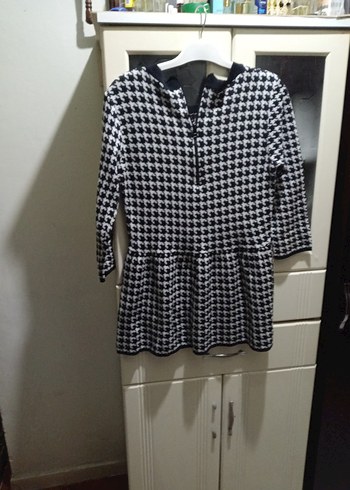 Uzun Kollu Mini Triko Elbise - Görsel 2