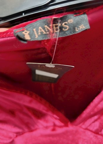 Bordo Süet Uzun Kollu V Yakalı Elbise - Görsel 2