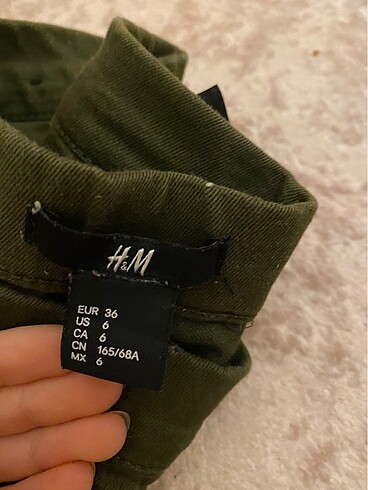 H&M Hm pantalon asker yeşili