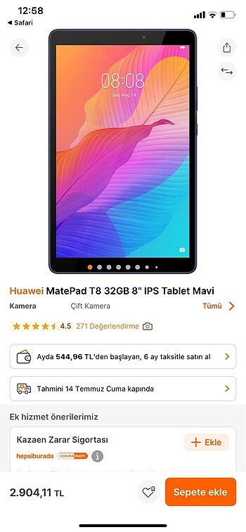 Huawei t8 tablet
