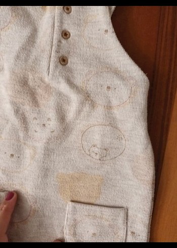 Bej Bohem Tarzı Erkek Çocuk Salopet - Görsel 3