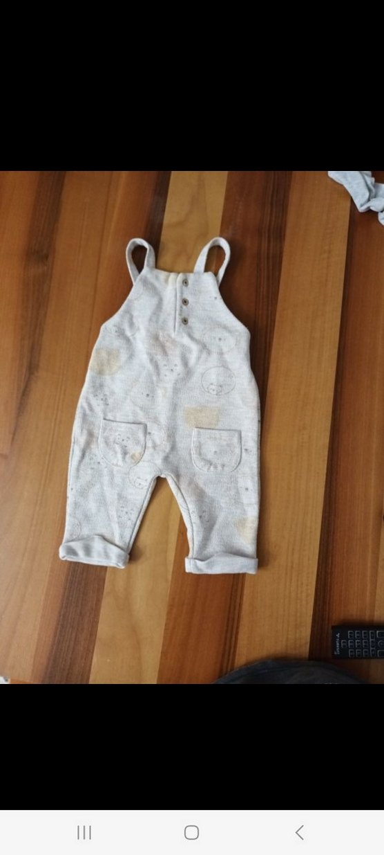 Bej Bohem Tarzı Erkek Çocuk Salopet - Görsel 2