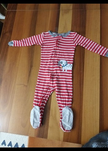 Uzun Kollu Fermuarli Kırmızı Bebek Tulum - Görsel 2