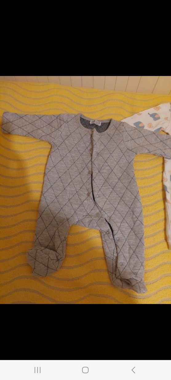 Uzun Kollu Gri Erkek Bebek Tulum - Görsel 2