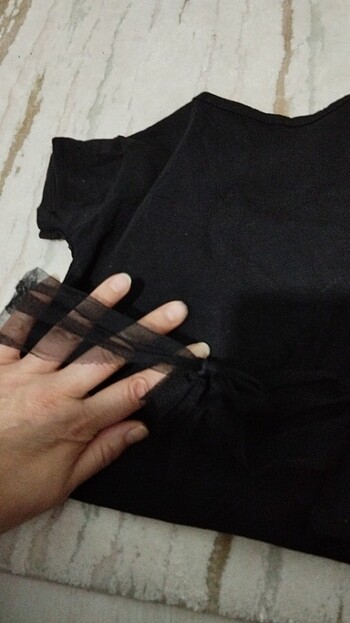 4 Yaş Beden siyah Renk Kız çocuk penye tişört cotton 4/5 yaş 