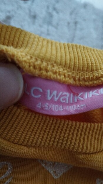 4 Yaş Beden sarı Renk Kız çocuk sweatshirt LC Waikiki 4/5 yaş