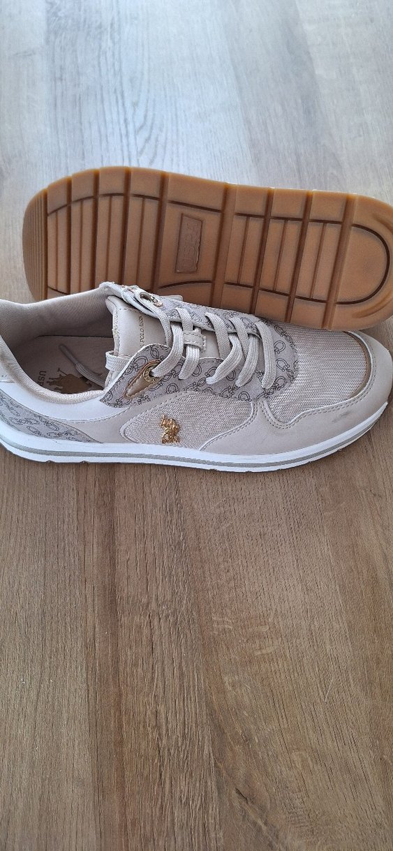 Bej Yılan Desenli Dolgu Topuklu Kadın Spor Ayakkabı - Görsel 3