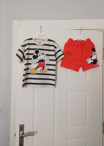Mickey Mouse erkek çocuk tshirt şort Takımı
