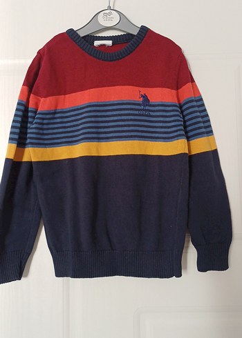 Erkek Çocuk us polo Çizgili Triko Kazak - Görsel 3