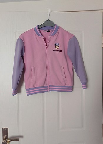 LC Waikiki Minnie Mouse Baskılı Pembe Sweatshirt hırka