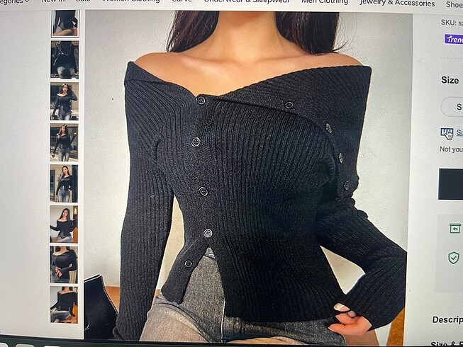 Sheinside shein asimetrik bluz