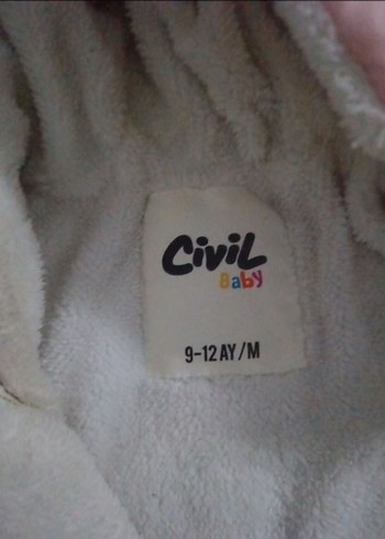 9-12 ay Kapüşonlu Pembe Desenli Bebek Tulumu - Görsel 2