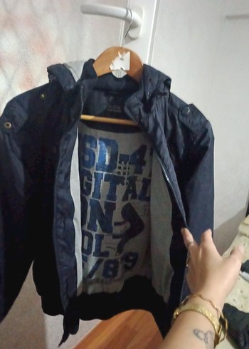 Erkek Çocuk Siyah Kemerli Street Wear Ceket - Görsel 2