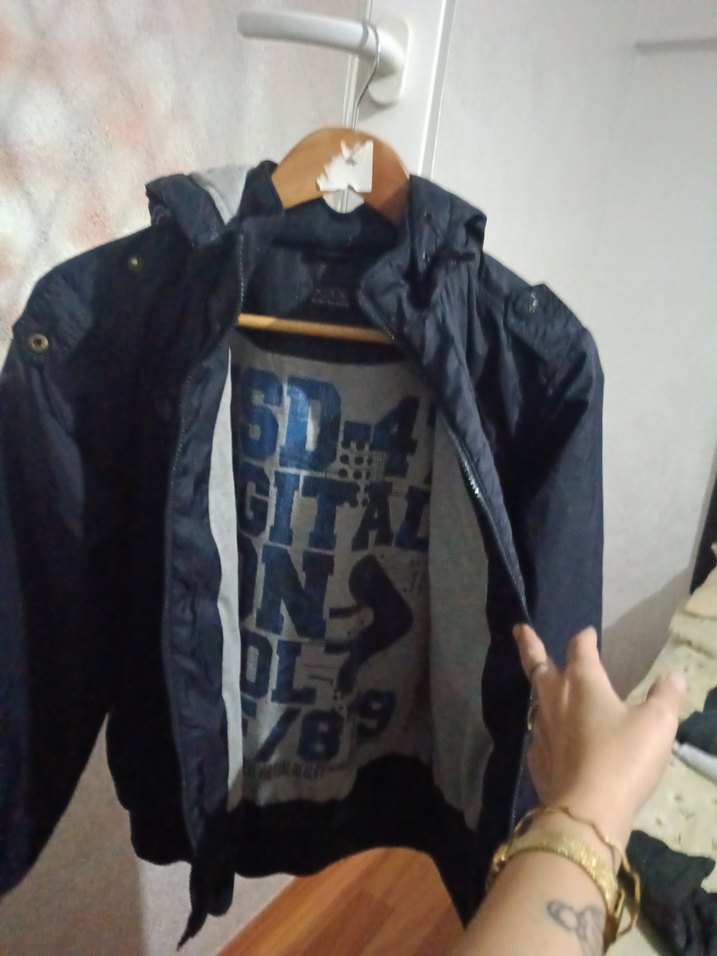 Erkek Çocuk Siyah Kemerli Street Wear Ceket - Görsel 2