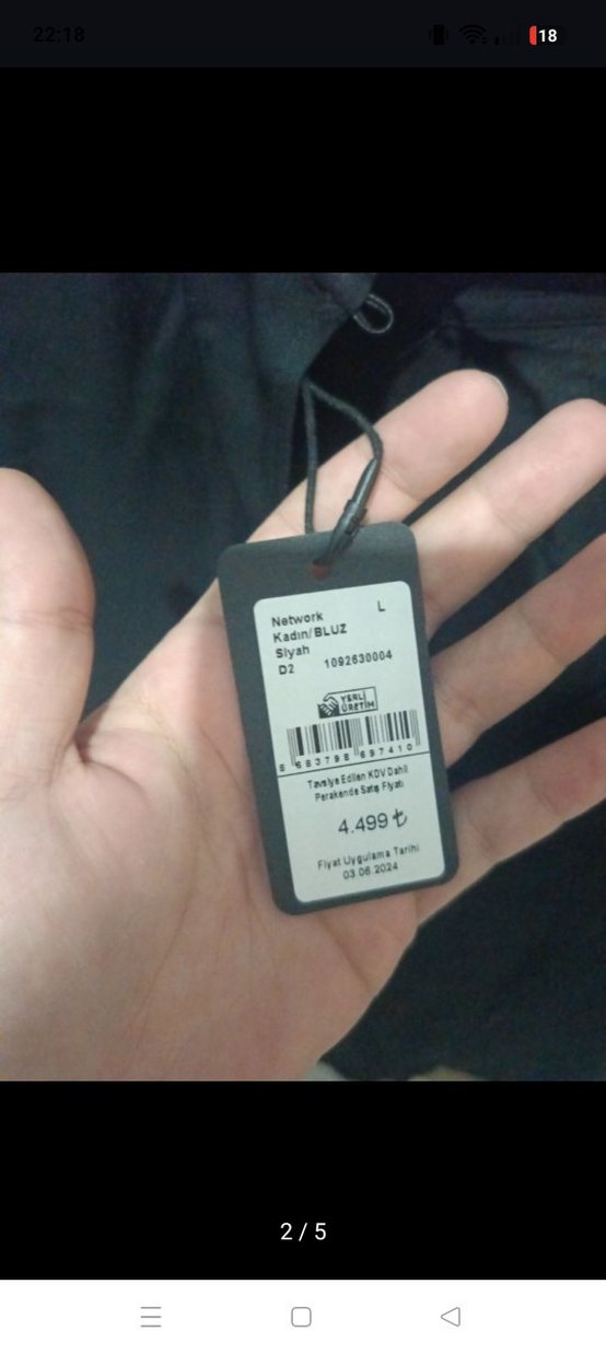 Siyah Kolsuz Yüksek Yakalı bluz - Görsel 2