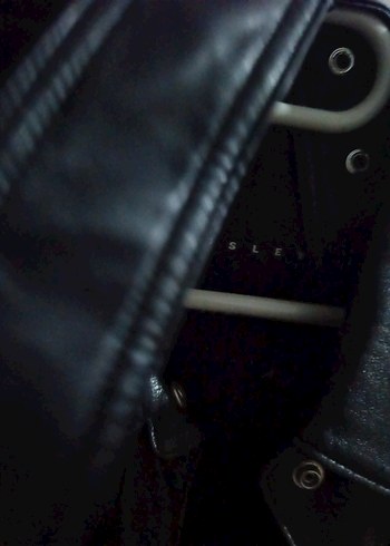 Siyah %100 deri Uzun Kadın ceket - Görsel 5