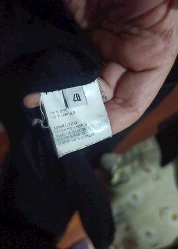 Siyah %100 deri Uzun Kadın ceket - Görsel 4