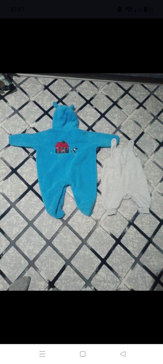 mavi olan ayaklı tulum kışın kurtarıcı. diğeri çok tatlı duruyor - Görsel 2